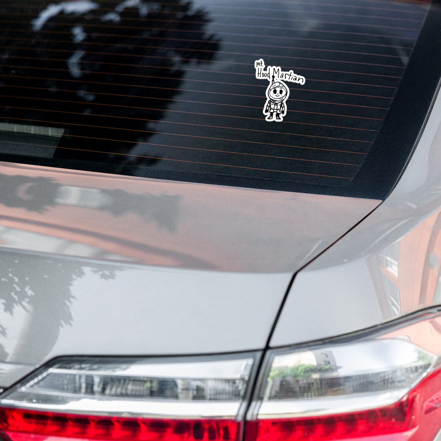 Mt Hood Martian sticker : Martin the Martian