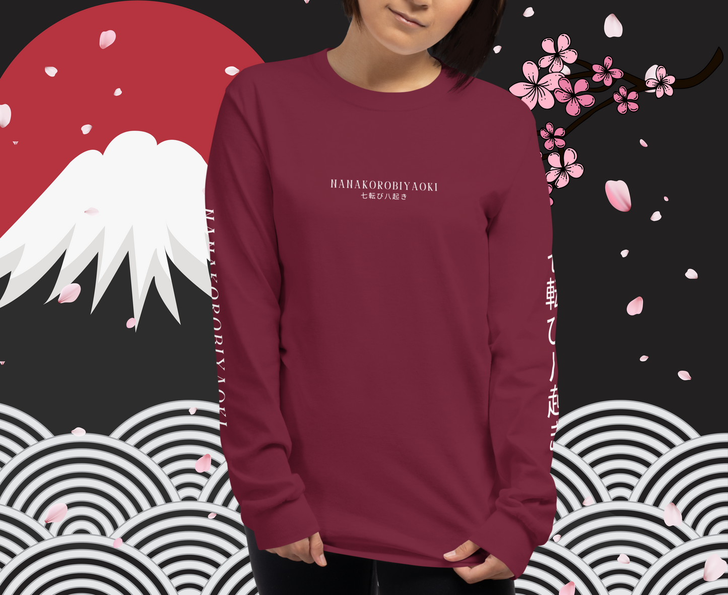 Nanakorobiyaoki - "Always Rising after a fall” Long sleeve